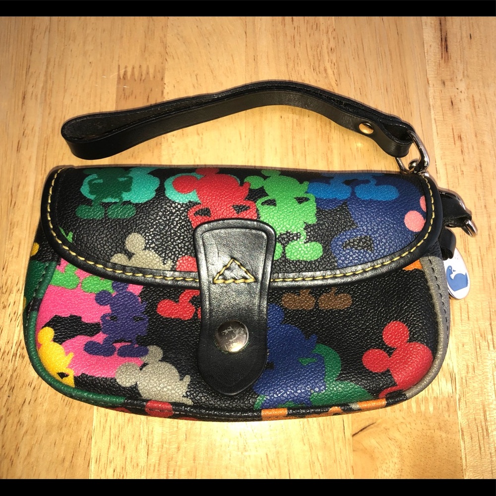 Disney Dooney and Bourke colorful Mickey wristlet